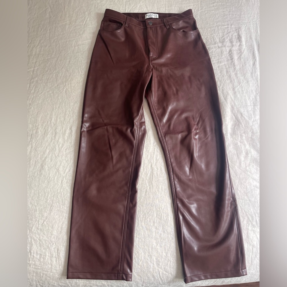 Abercrombie Brown Leather Pants
